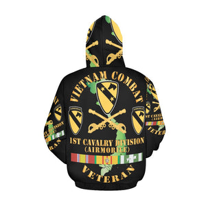 Men's All Over Print Hoodie (USA Size) (Model H13) - Vietnam Combat Veteran w 1st Cav DUI X 300