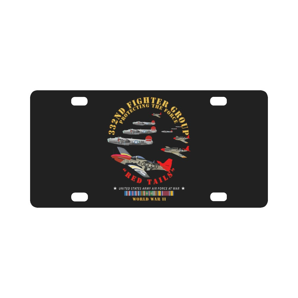 Army - AAC - 332nd Fighter Group - Red Tails - Protect Force Classic License Plate