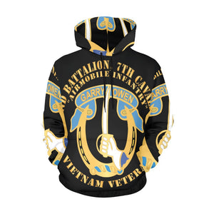 Men's All Over Print Hoodie (USA Size) (Model H13) - 2nd Battalion, 7th Cavalry - Vietnam Veteran