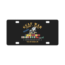 Load image into Gallery viewer, Gulf War 1990 - 1991 w Svc Ribbons - CAR - Seabee X 300 Classic License Plate
