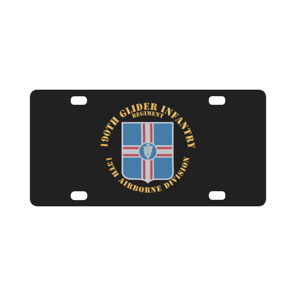 Army - 190th Glider Infantry Regiment - 13th AIrborne Division X 300 Classic License Plate