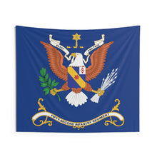 Load image into Gallery viewer, Indoor Wall Tapestries - 52nd Infantry Regiment Regimental Colors Tapestry - BRAVE AND TRUE
