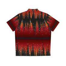 Load image into Gallery viewer, Men&#39;s Hawaiian Shirt (AOP) - Red Night Sky with Stars
