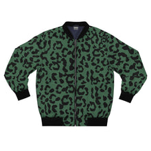 Load image into Gallery viewer, Men&#39;s AOP Bomber Jacket - Leopard Camouflage - Green-Black
