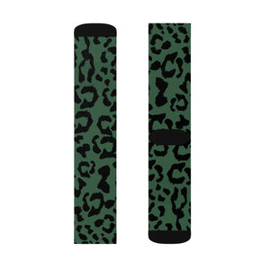 Sublimation Socks - Leopard Camouflage - Green-Black