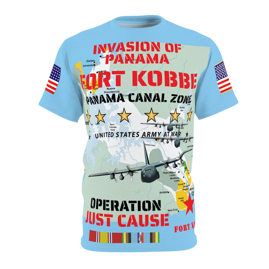 Unisex AOP Cut & Sew Tee - Invasion of Panama - Fort Kobbe - Operation Just Cause