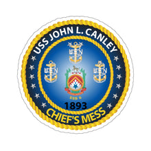 Load image into Gallery viewer, Kiss-Cut Stickers - Navy - USS John L. Canley ESB 6 - Navy Chiefs Mess
