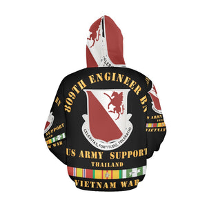 Men's All Over Print Hoodie (USA Size) (Model H13) - Army - 809th Engineer Bn - Thailand w VN SVC