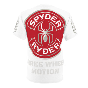 Unisex Cut & Sew Tee (AOP) - Spyder Ryder - Three Wheel Motion - White