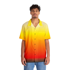 Men's Hawaiian Shirt (AOP) - Fire Panel