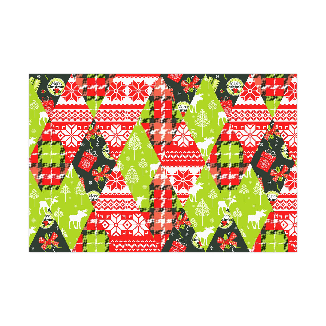 Gift Wrap Papers - Christmas and new year patchwork seamless