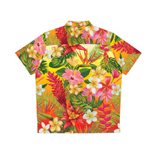 Load image into Gallery viewer, Men&#39;s Hawaiian Shirt (AOP) - Fire Panel - Tropical Flowers X 300
