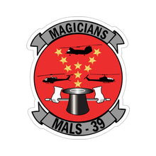 Load image into Gallery viewer, Kiss-Cut Stickers - USMC - Marine Aviation Logistics Squadron 39 - MALS 39 - Magicians wo txt
