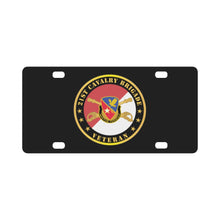 Load image into Gallery viewer, 21st Cavalry Brigade - Veteran - Red - White X 300 Classic License Plate
