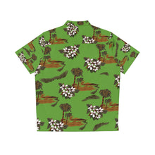 Load image into Gallery viewer, Men&#39;s Hawaiian Shirt (AOP) - Lite Green - Flowers and Palms
