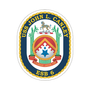 Kiss-Cut Stickers - USS John L Canley ESB 6 X 300