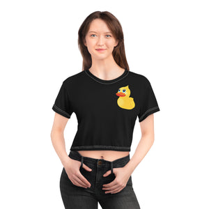 AOP Crop Tee - Yellow Rubber Duck - Oblique Left Front X 300Crop Top T Shirt