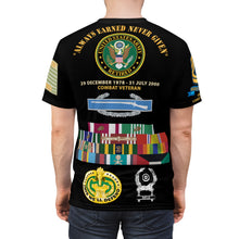 Load image into Gallery viewer, AOP - Army -  Retired - SFC - 11B40X with Multiple Medal Awards, Service Ribbons, Drill Sgt Badge - Career Military Experience in Graphics
