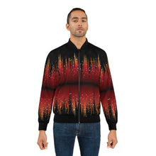 Load image into Gallery viewer, Men&#39;s AOP Bomber Jacket - Red Night Sky Full of Stars
