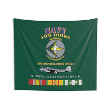 Load image into Gallery viewer, Indoor Wall Tapestries - Navy Attack Squadron 165  - USS Constellation - A6 Intruder - Navy at War w Vietnam Service Ribbons Tapestry
