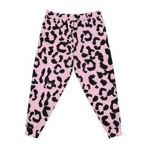 Athletic Joggers (AOP) - Leopard Camouflage - Baby Pink - Black