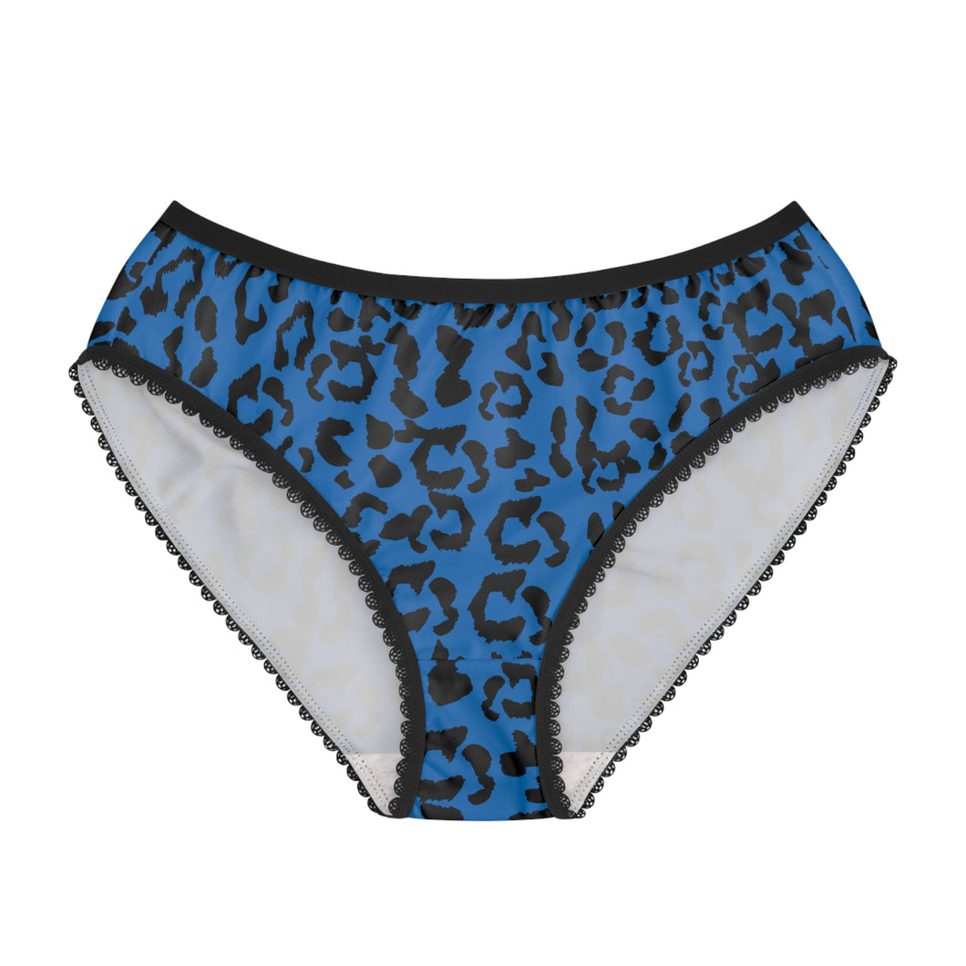 Women's Briefs - Leopard Camouflage - Blue-Black