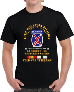 10th Mountain Division - Climb To Glory - Reforger 90, Centurion Shield - Cold X 300 Classic T Shirt, Crewneck Sweatshirt, Hoodie, Long Sleeve