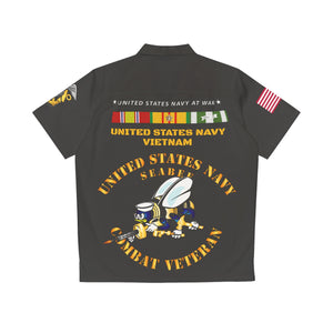 Men's Shirt (AOP) - Navy at War - Combat Veteran - Vietnam War - Navy Seabee with Vietnam Service Ribbons