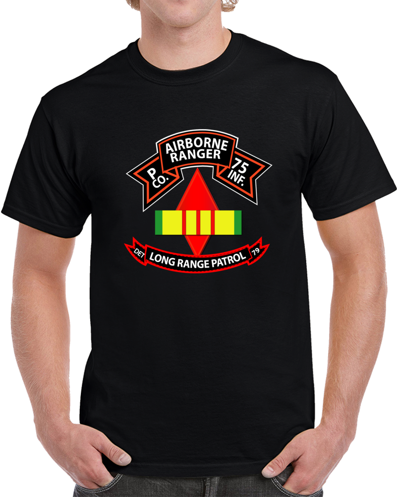 Ssi - Vietnam - P Co 75th Ranger - 5th Infantry Division - Vn Ribbon - Lrsd Classic T Shirt, Crewneck Sweatshirt, Hoodie, Long Sleeve