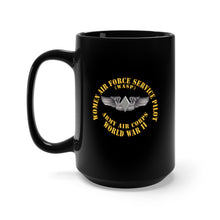 Load image into Gallery viewer, Black Mug 15oz -  WASP Wing (Women Air Force Service Pilot)
