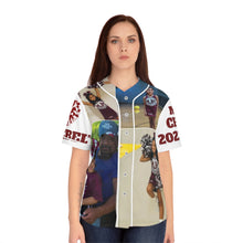 Load image into Gallery viewer, Women&#39;s Baseball Jersey (AOP) - Morales Junior High - Cheer - White
