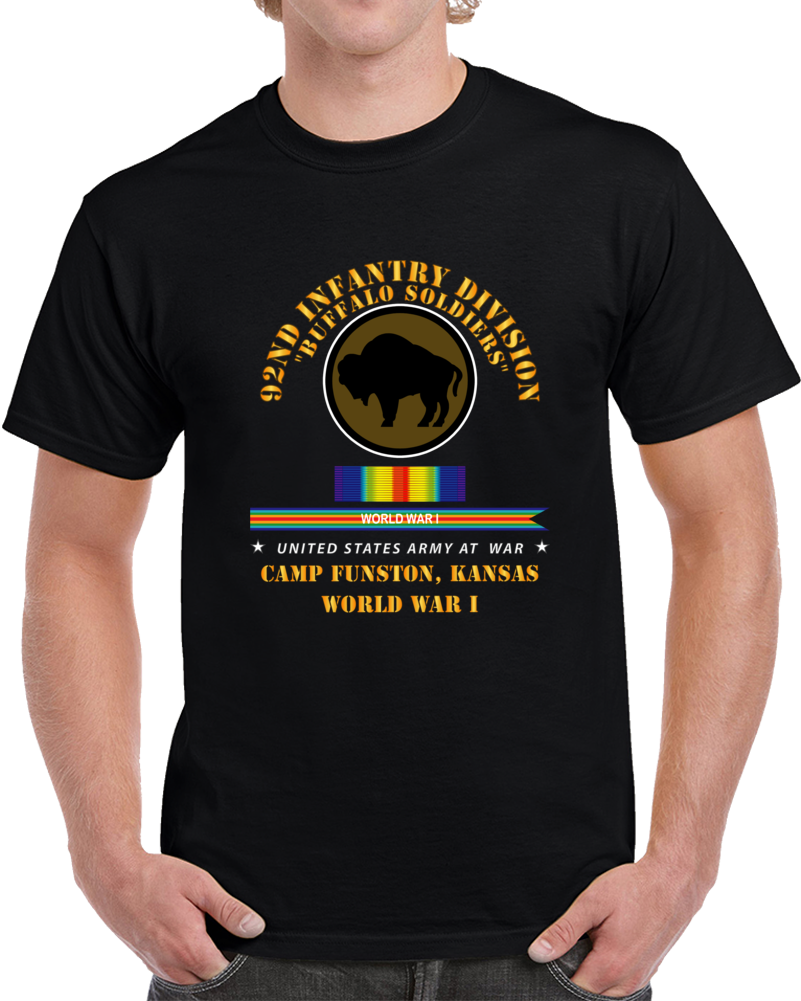 Army - 92nd Infantry Division - Buffalo Soldiers - Camp Funston Ks - Wwi Classic T Shirt, Crewneck Sweatshirt, Hoodie, Long Sleeve, Mug