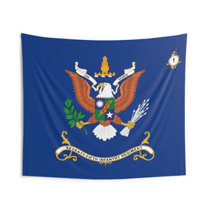 Indoor Wall Tapestries - 1st Battalion, 75th Infantry Regiment - "Sua Sponte" - Regimental Colors Tapestry