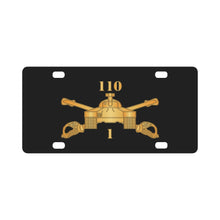 Load image into Gallery viewer, 1st Battalion, 110th Armor Regiment - AR Branch wo Txt X 300 Classic License Plate
