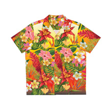 Load image into Gallery viewer, Men&#39;s Hawaiian Shirt (AOP) - Fire Panel - Tropical Flowers X 300
