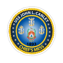 Load image into Gallery viewer, Kiss-Cut Stickers - Navy - USS John L. Canley ESB 6 - Navy Chiefs Mess
