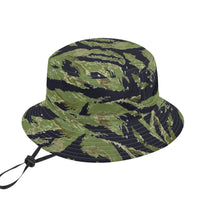 Load image into Gallery viewer, All Over Print Bucket Hats with Adjustable String - Vietnam Tiger Stripe - 2 X 300
