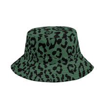 Load image into Gallery viewer, All Over Print Bucket Hats with Adjustable String - Leopard Camouflage - Green-Black
