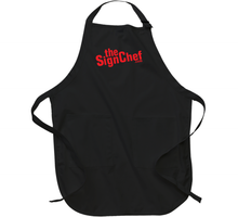 Load image into Gallery viewer, The Sign Chef Dot Com - Red Txt Apron
