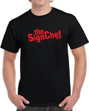 Load image into Gallery viewer, The Sign Chef Dot Com - Red Txt T Shirt
