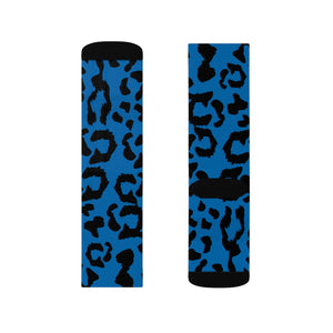 Sublimation Socks - Leopard Camouflage - Blue-Black