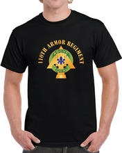 Load image into Gallery viewer, 110th Armor Regiment - Dui W Txt X 300 Classic T Shirt, Crewneck Sweatshirt, Hoodie, Long Sleeve
