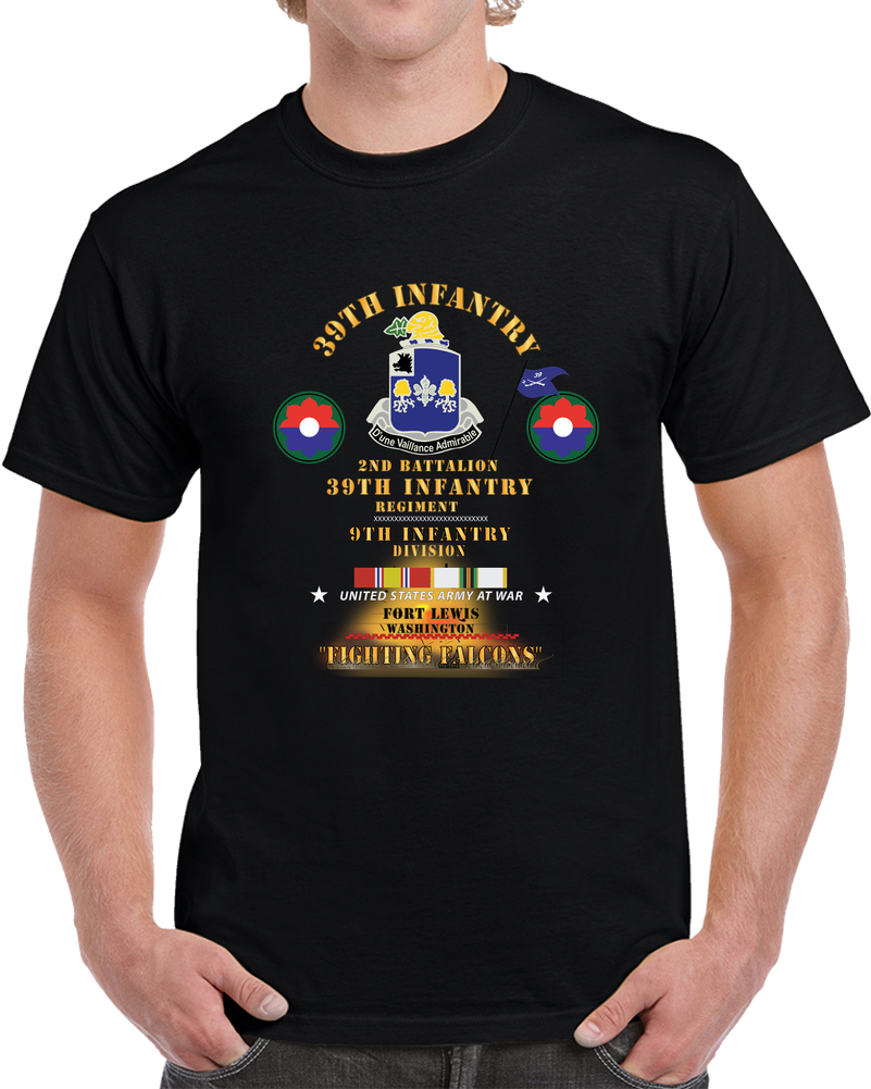 2nd  Bn 39th Infantry - 9th  Infantry Div - Ft Lewis, Wa  - Fighting Falcons  W Cold Svc X 300 Classic T Shirt, Crewneck Sweatshirt, Hoodie, Long Sleeve