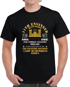 11th Engineer Battalion - Camp Humphries 2nd Infantry Division - Korea X 300 Classic T Shirt, Crewneck Sweatshirt, Hoodie, Long Sleeve