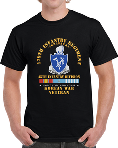 179th Infantry Regiment - Tomahawks - 45th Id W Korea Svc X 300 T Shirt