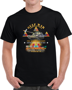 Desert Storm - 2nd Armored Div - Combat Veteran W Gulf Svc X 300 T Shirt