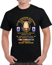 Load image into Gallery viewer, 227th Engineer Battalion, 29th Infantry Brigade Combat Team - Camp Arifjan Kuwait - Oif W Iraq Svc T Shirt
