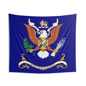 Indoor Wall Tapestries - 2nd Infantry Regiment - NOLI ME TANGERE - Regimental Colors Tapestry