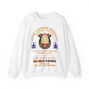 Unisex Heavy Blend™ Crewneck Sweatshirt - 227th Engineer Battalion, 29th Infantry Brigade Combat Team - Camp Arifjan Kuwait - OIF w IRAQ SVC