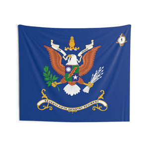 Indoor Wall Tapestries - 1st Battalion, 75th Infantry Regiment - "Sua Sponte" - Regimental Colors Tapestry